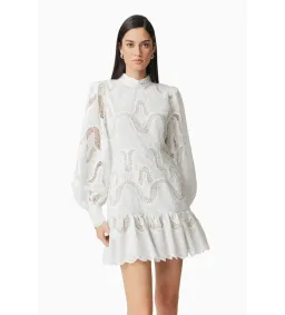 Elliatt Eliza Long Sleeve Mini Dress White Size AU 8 for rent on The Volte - image 2