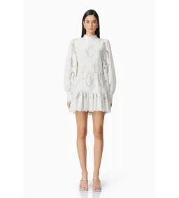 Elliatt Eliza Long Sleeve Mini Dress White Size AU 8 for rent on The Volte - image 1