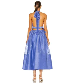 Zimmermann Luminous Halter Gown Cornflower Size 2 AU 12 for rent on The Volte - image 5