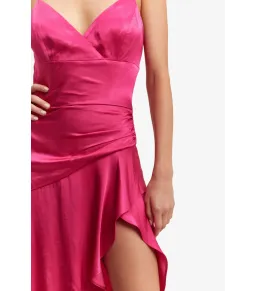 Bardot Sorella Midi Dress in Magenta Size AU 8 for rent on The Volte - image 4
