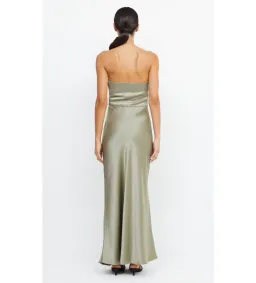 Bec + Bridge Satin Green Sage Maxi Dress Size 8 for rent on The Volte - image 2