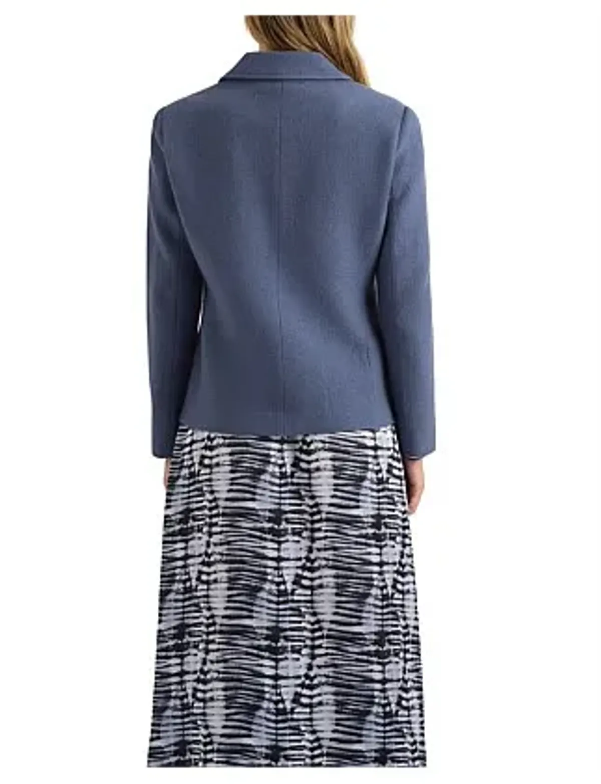 David Lawrence Brandon Felted Wool Jacket in Slate Grey Size 4/XXS - Image 4