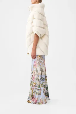 Camilla Tiled Time Faux Fur Short Sleeve Slouch Jacket White (M/L-AU12/14) for rent on The Volte - image 4