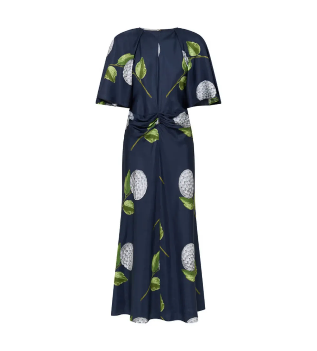 Oroton Snowdrop Print Midi Dress North Sea Size 14 - Image 5