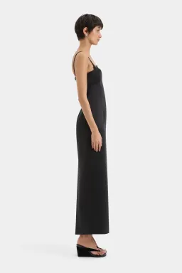 Sir the Label Poppy Column Midi Dress Black Size 12 for rent on The Volte - image 4