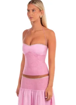 I Am Delilah Adeline Corset & Skirt Set Lulip Pink Size AU8 for rent on The Volte - image 2