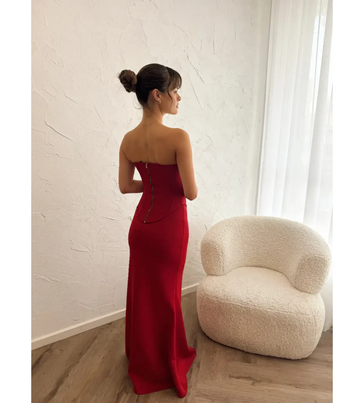 HNTR The Label Louie Gown Set in Wine Size AU 6 - Image 4