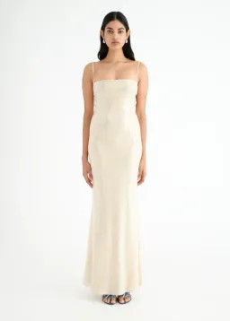 Benni Juliano Sequin Slip Maxi Dress Light Toffee Size 10 for rent on The Volte - image 1