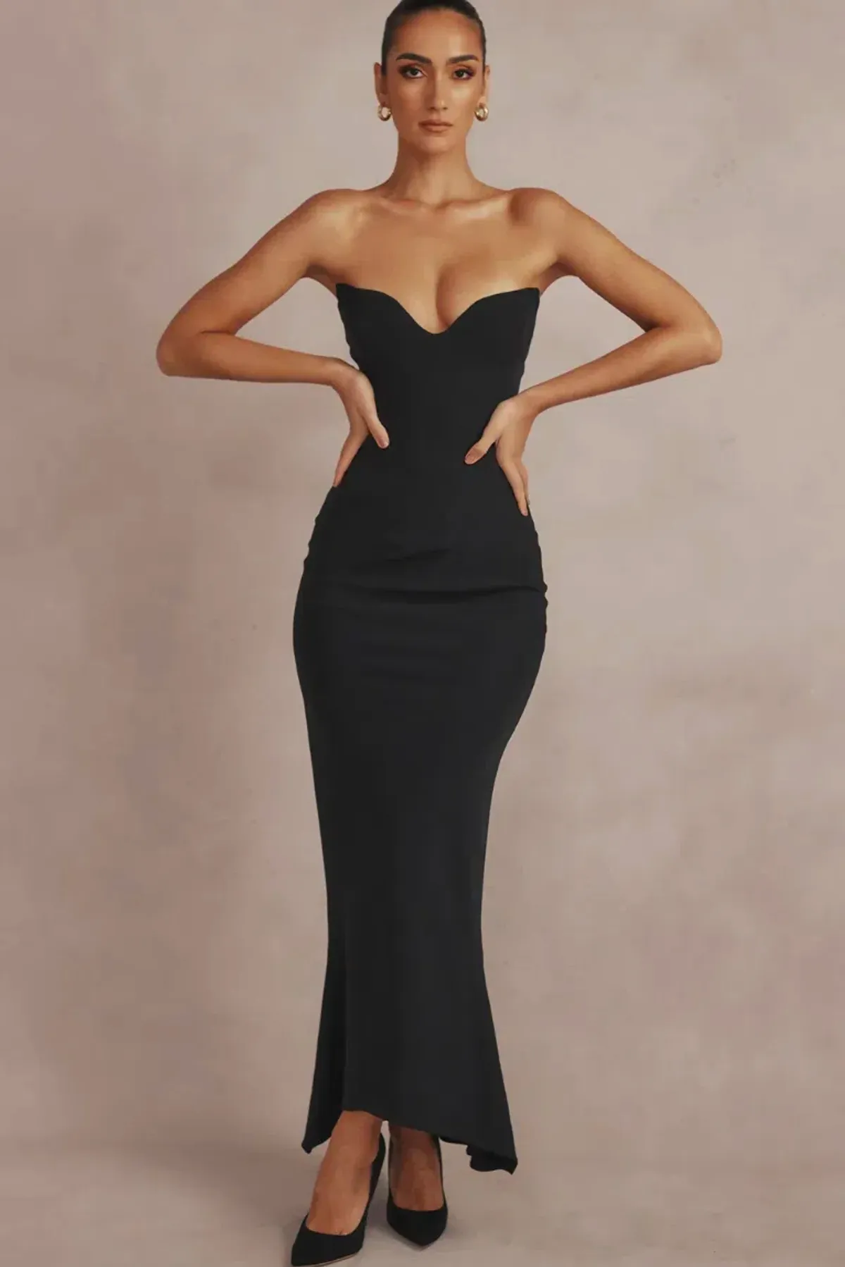 House of CB Sabine Dress Maxi Black Size AU 6 - Image 4