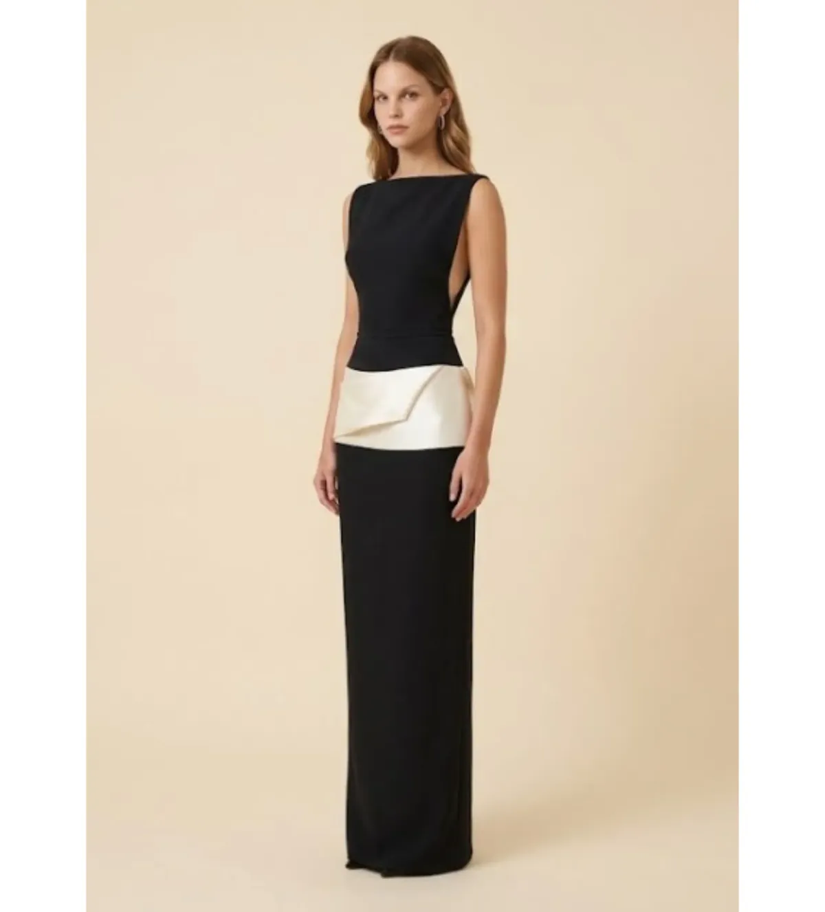 Rachel Gilbert Rikki Gown In Black/Ivory Size AU12 - Image 1