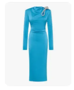 Rachel Gilbert Henrietta Midi Dress Blue Size 6 for rent on The Volte - image 1