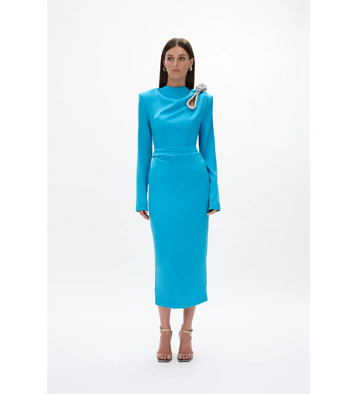 Rachel Gilbert Henrietta Midi Dress in Blue Size AU6 - Image 1