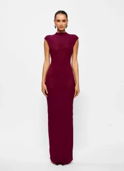Effie Kats Caldwell Maxi Dress Burgundy Size M/ Size AU 10 for rent on The Volte - image 1