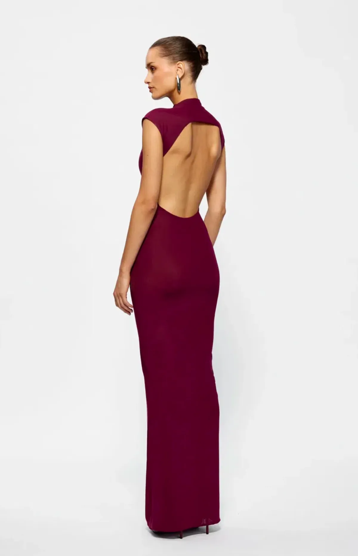 Effie Kats Caldwell Maxi Dress Burgundy Size M/ Size AU 10 - Image 2