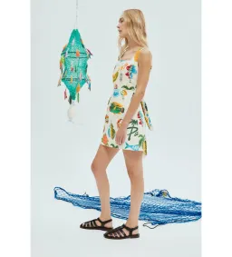 Alemais Samaki Mini Dress Print Size 12 for rent on The Volte - image 2