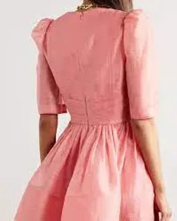 Zimmermann The Wonderland Sleeved Mini Dress Guava Size 3 / AU 14 for rent on The Volte - image 2