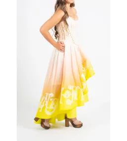 Zimmermann Wonderland Lace Up Midi Dress Sunset Ombre Size 2 AU 12 for rent on The Volte - image 3