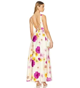 Acler Sandgate Maxi Dress Almond Poppy Size AU 8 for rent on The Volte - image 3