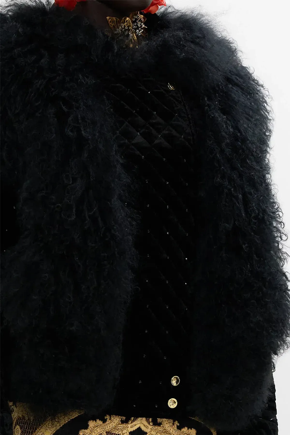 Camilla Magic In The Manuscripts Velvet Jacket with Fur Panels Black Size S/ Size AU 10 - Image 7