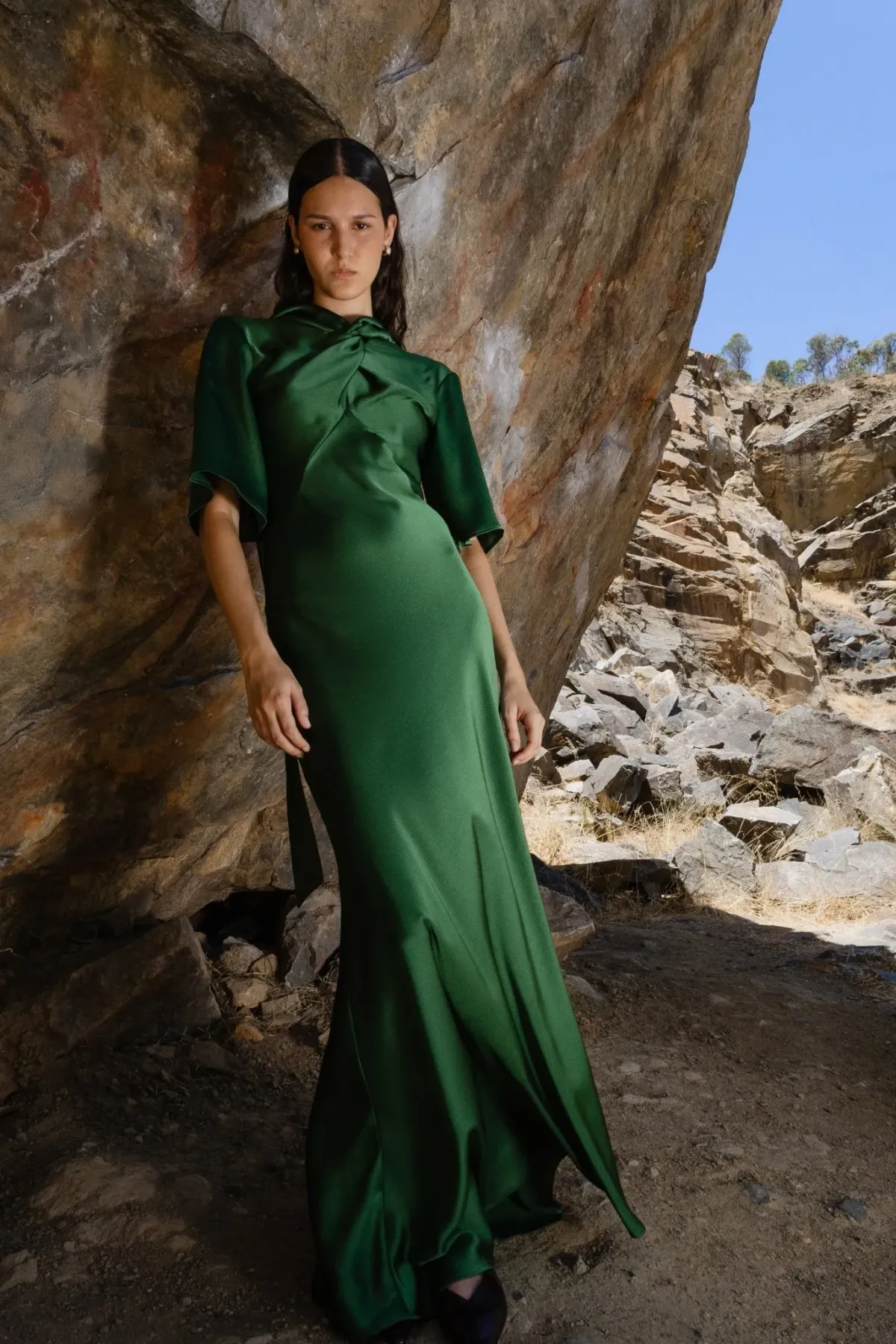 One Fell Swoop Claret Dress Matilda Green Size AU 12 - Image 7