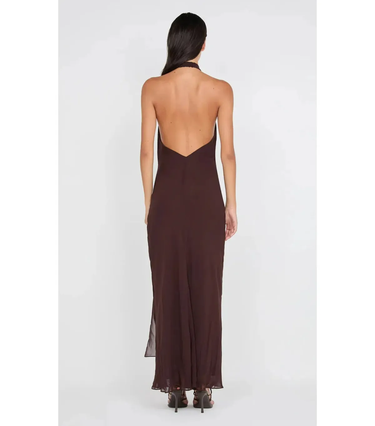 Bec & Bridge Soneva Wrap Maxi Dress Dark Chocolate Size AU 8 - Image 2