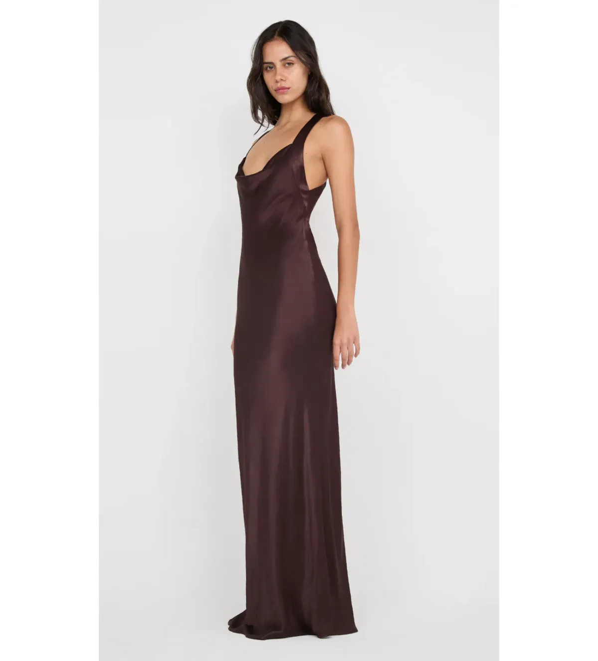 Bec & Bridge Gia Halter Maxi Dress Dark Chocolate Size 8 - Image 2