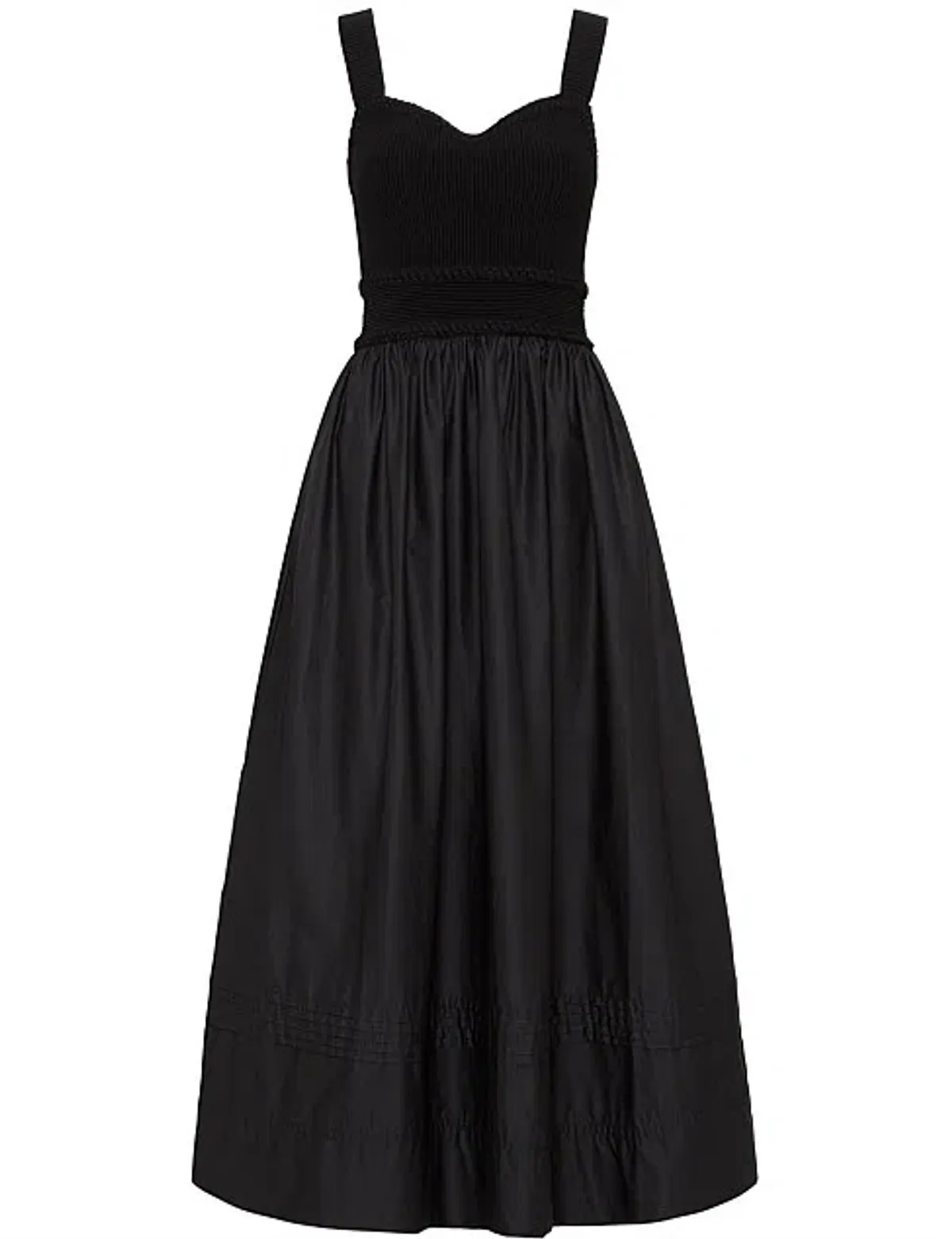 Aje Romarin Black Midi Knit Bodice Dress Size AU 4 - Image 2