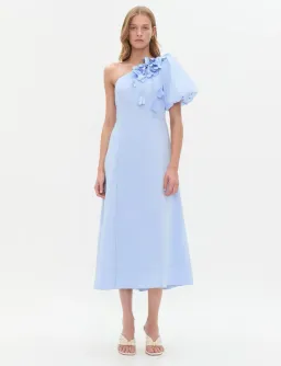 Aje Camille Midi Dress Blue Size 8 for rent on The Volte - image 1