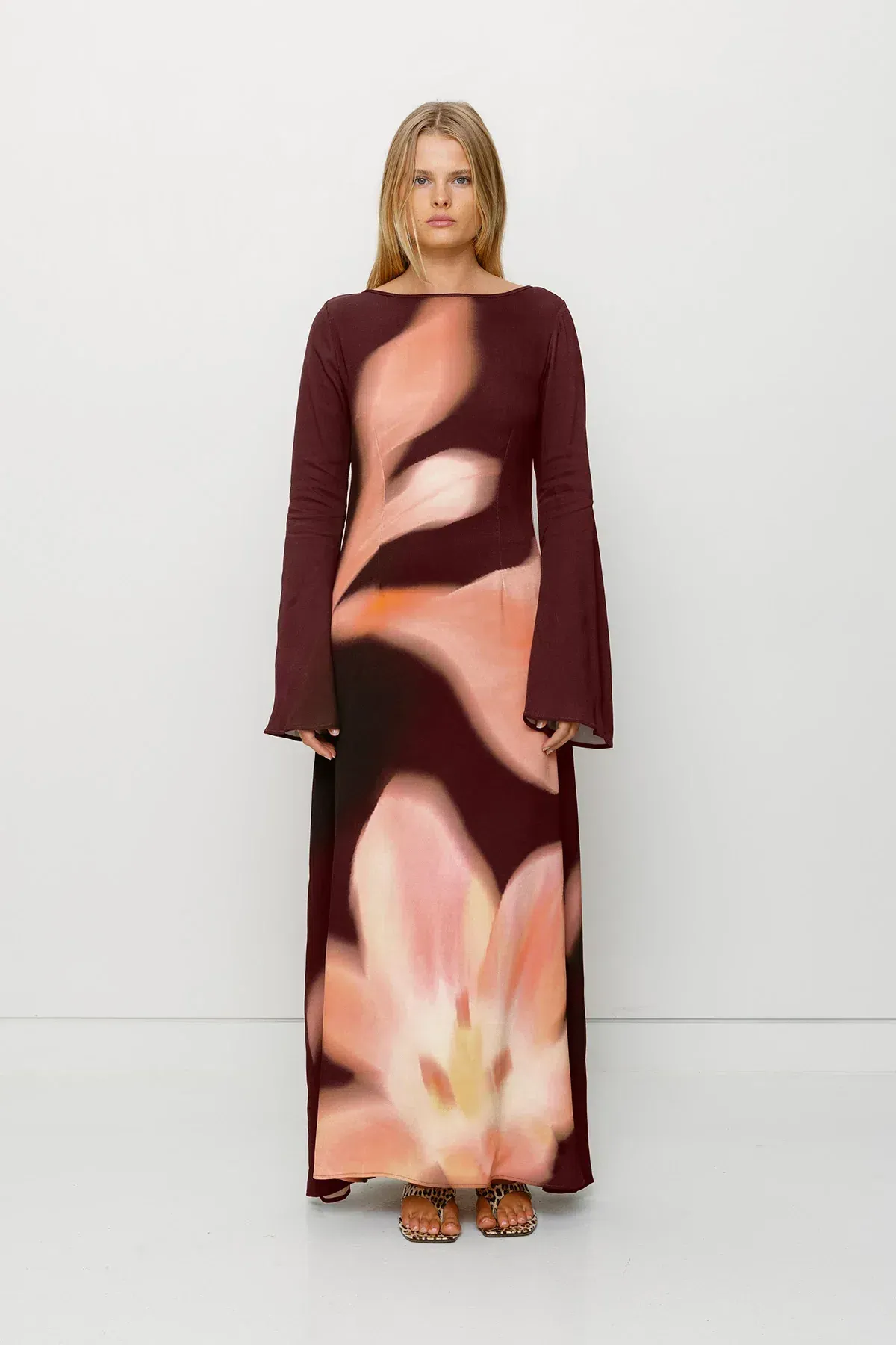 The Wolf Gang Leona Maxi Dress in Cocoa Flower Size 12 - Image 2