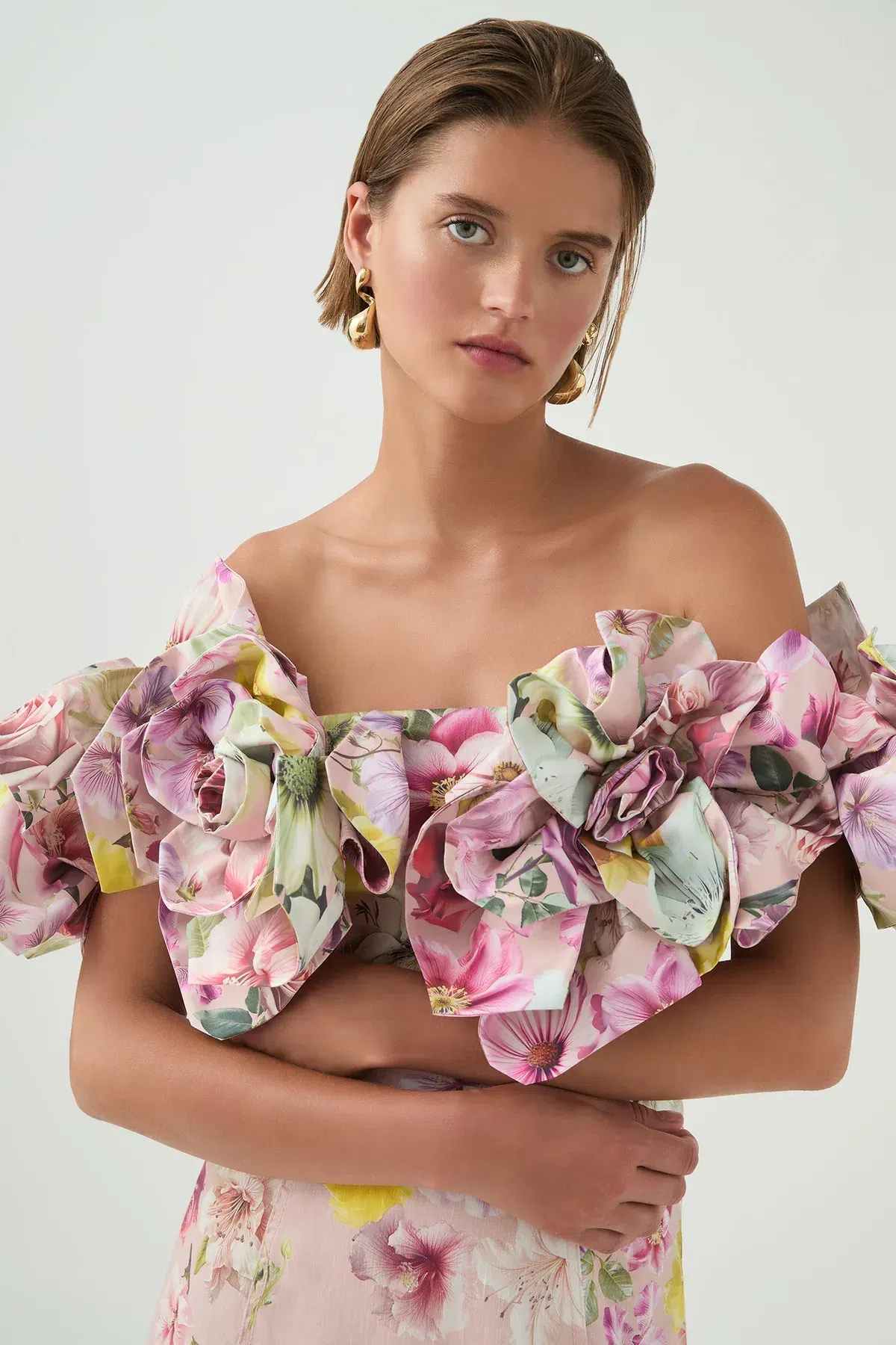 Aje Misha Maxi Dress Floral Pink Size 6 - Image 4