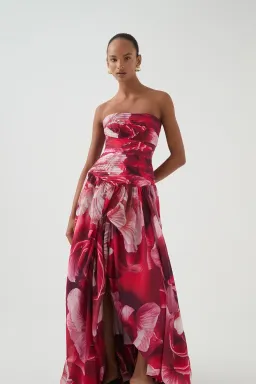 Aje Flora Gown Prismatic Floral Red Size AU 10/M for rent on The Volte - image 5