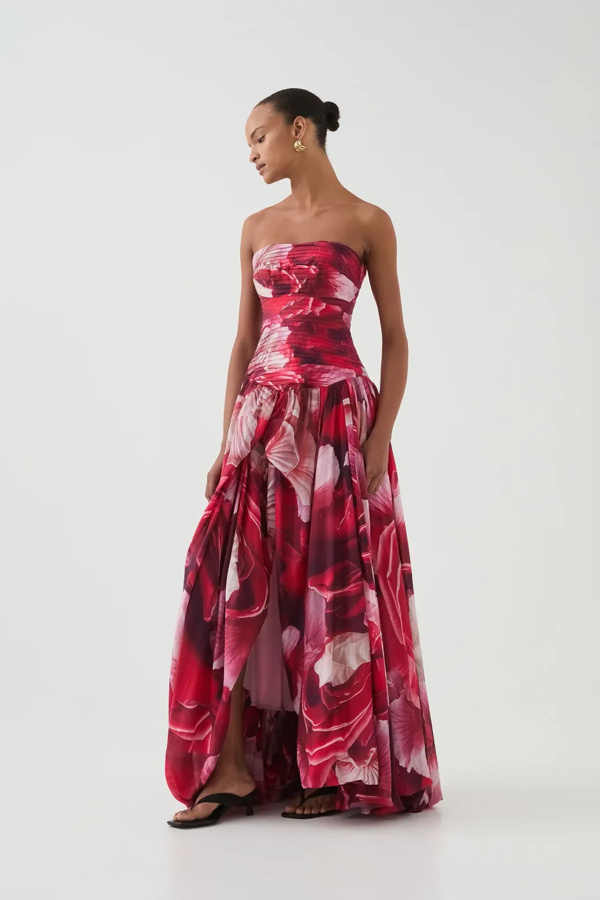 Aje Flora Gown Prismatic Floral Red Size AU 10/M - Image 1