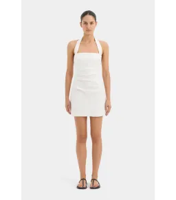 Sir the Label Noemi Halter Mini Dress Ivory Size 1 / AU 8 for rent on The Volte - image 1