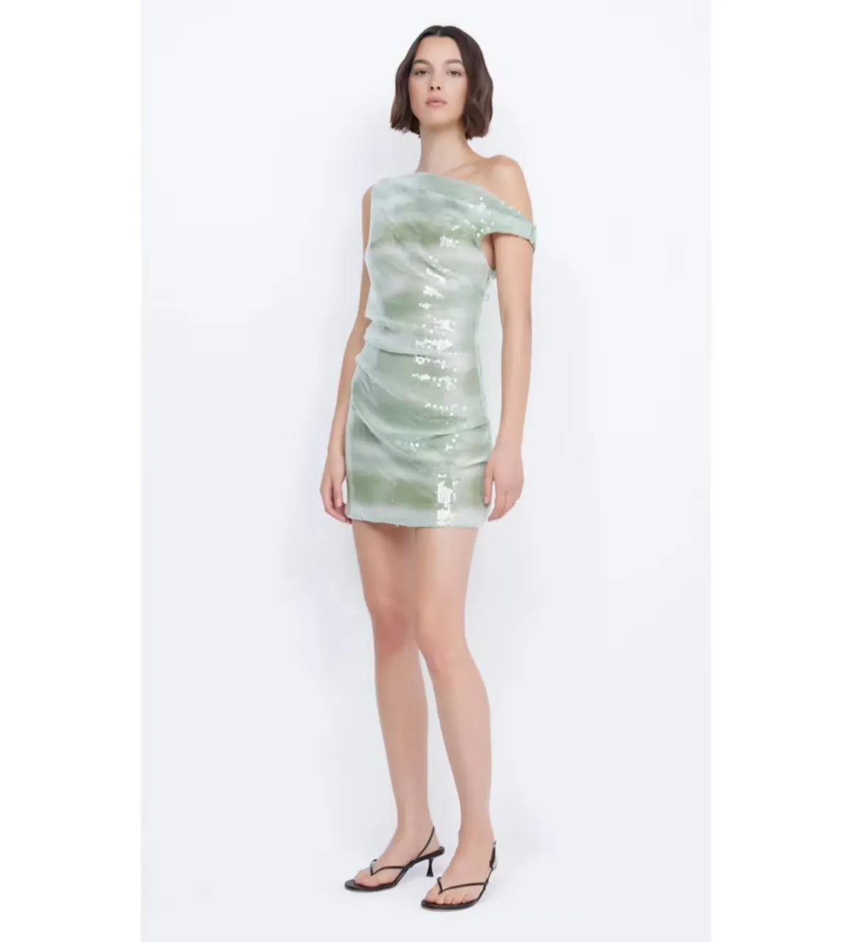 Bec & Bridge Brydie Asym Mini Dress Mint Ombré Size Small /AU 8 - Image 2