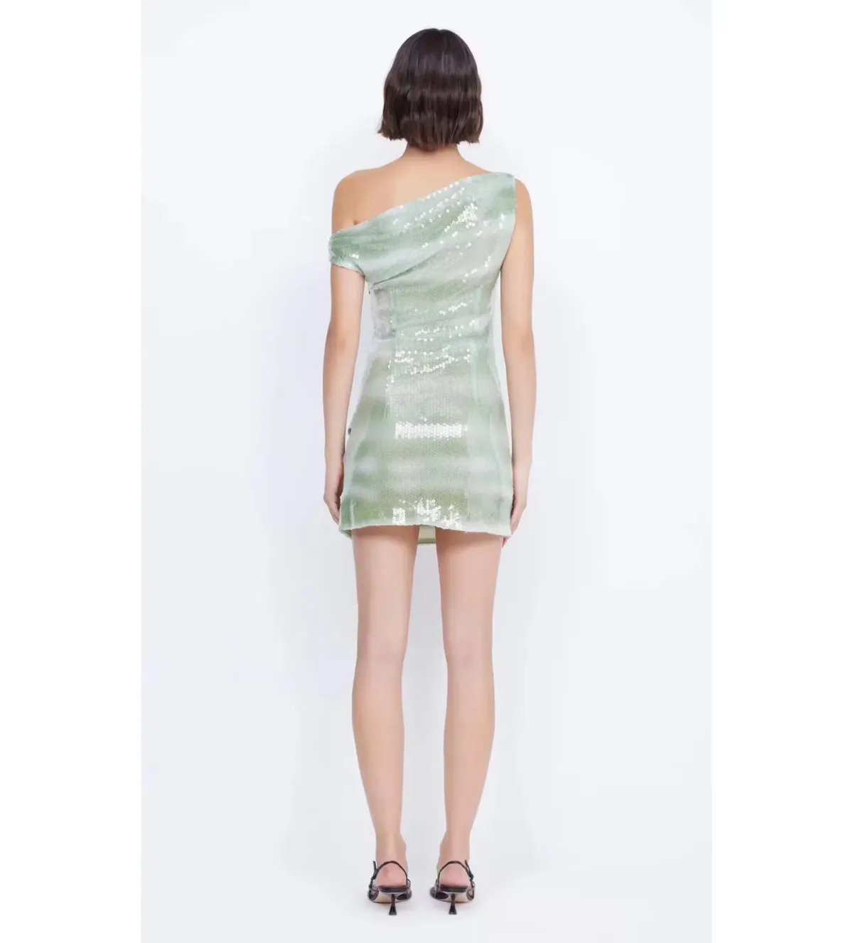 Bec & Bridge Brydie Asym Mini Dress Mint Ombré Size Small /AU 8 - Image 6
