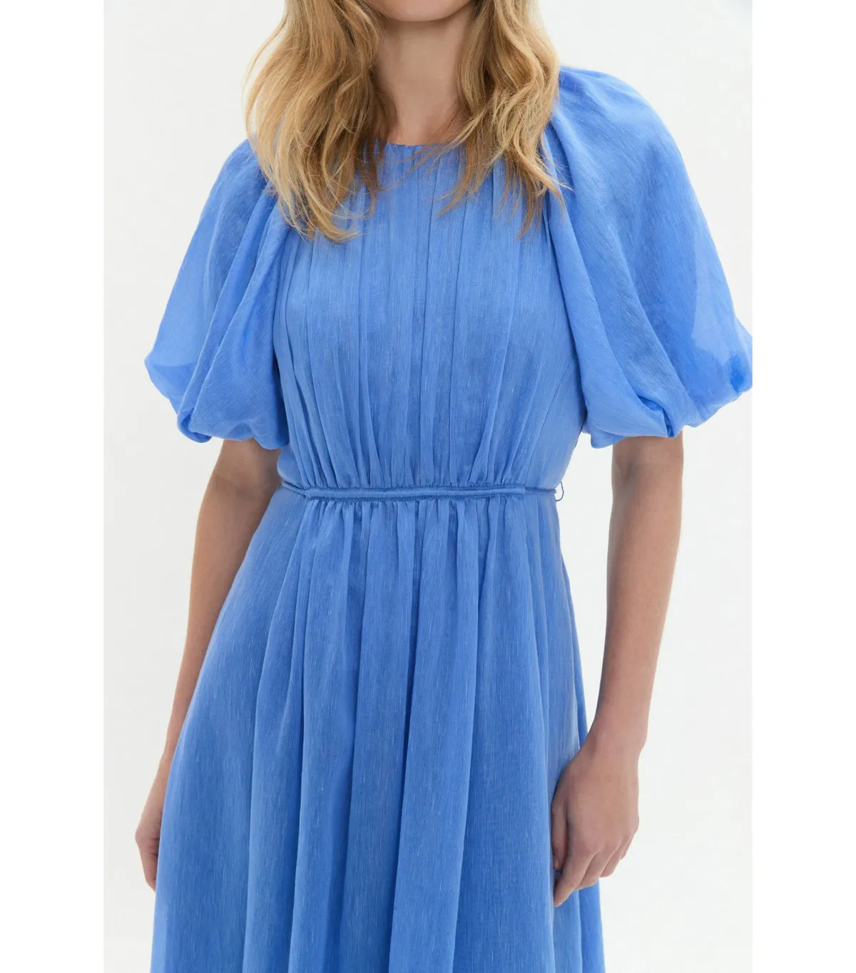 Aje Alma Midi Dress in Mist Blue Size AU 12 - Image 3