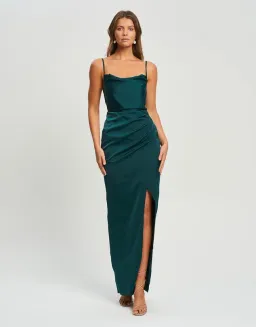 Chancery Lyra Midi Dress Green Size AU 10 for rent on The Volte - image 1