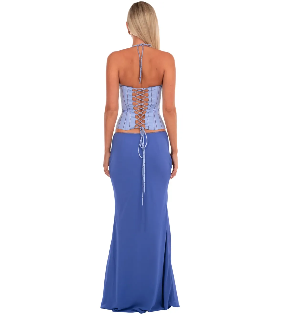 I Am Delilah Angelina Corset & Maxi Skirt in Bluebell Size S / AU 8  - Image 3