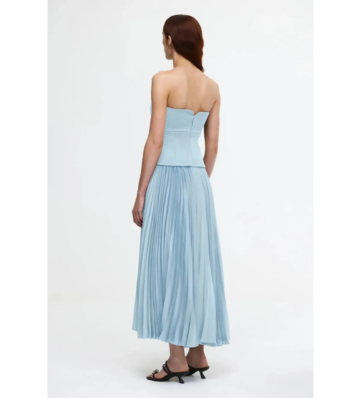 Acler Avonlea Midi Dress Celeste Blue Size AU 8 - Image 3
