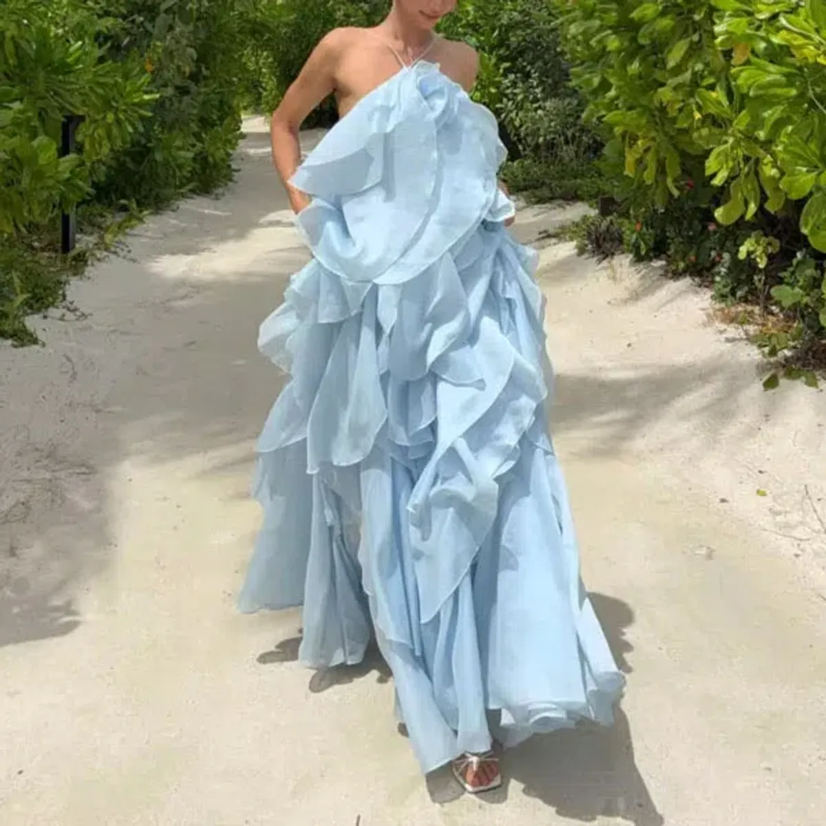 Aje Pandorea Layered Maxi Dress Blue Size 14 - Image 2