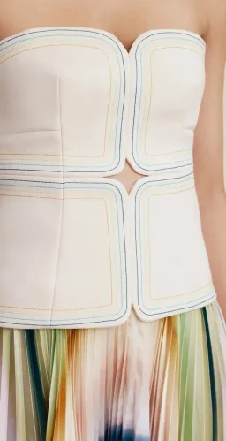 Acler Avonlea Midi Dress in Watercolour Stripe Size 8 for rent on The Volte - image 3