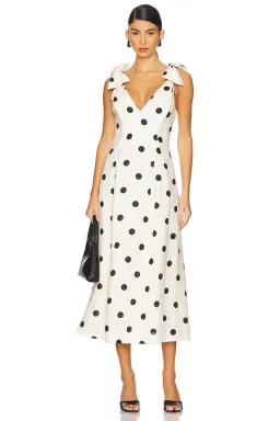 Zimmermann Crush V Neck Midi Dress Print Size AU 14 for rent on The Volte - image 1