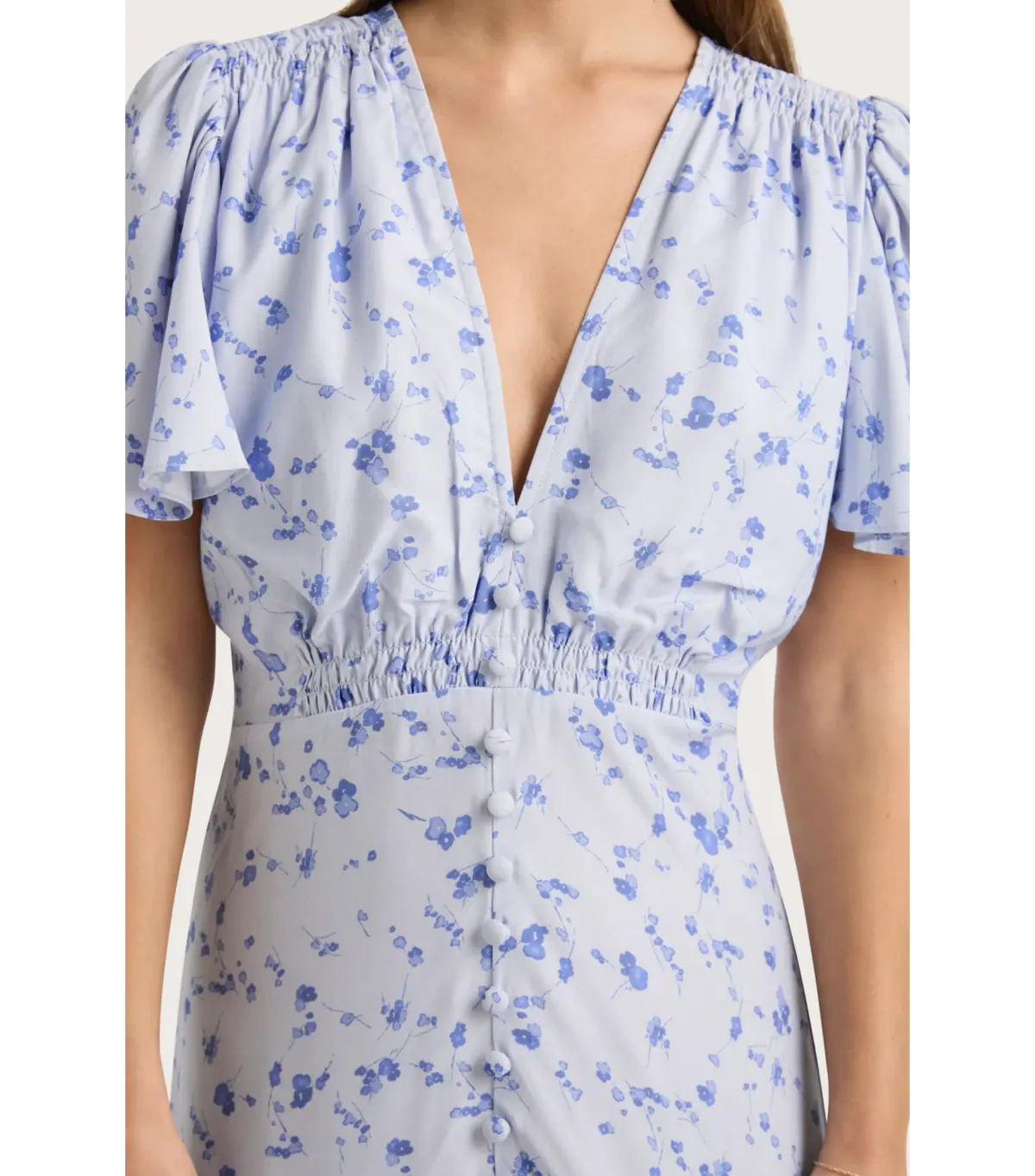 Faithfull the Brand Tae Midi Dress Blossom Blue Size XL / AU 14 - Image 4