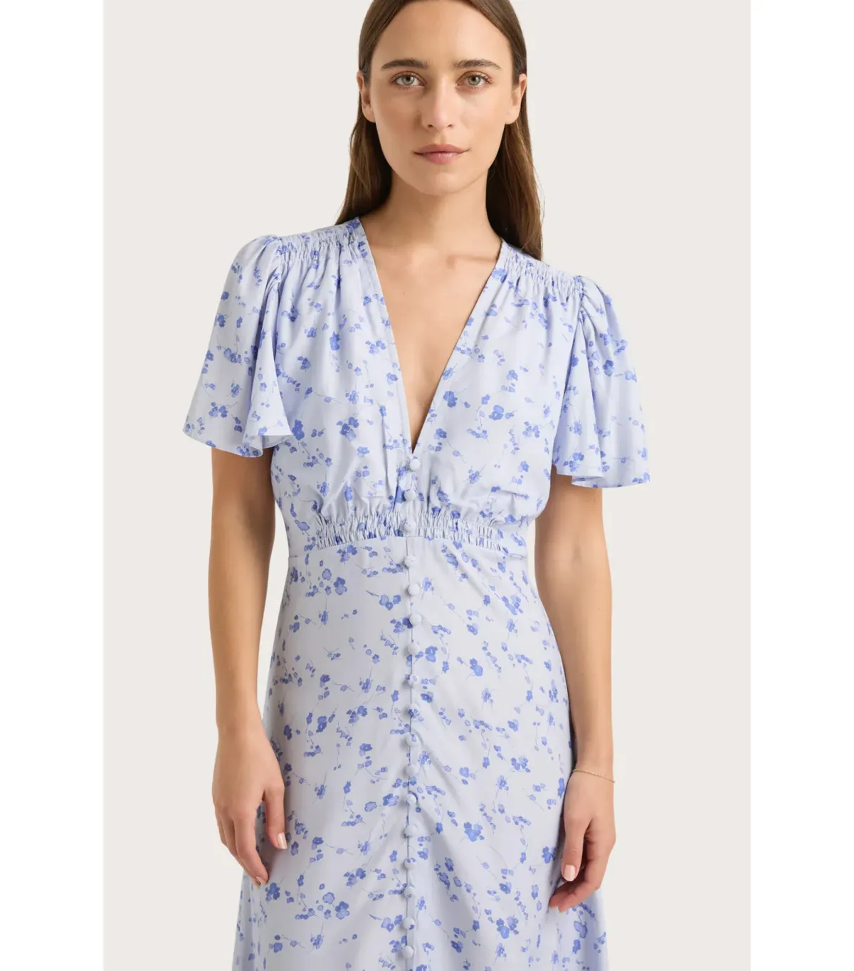 Faithfull the Brand Tae Midi Dress Blossom Blue Size XL / AU 14 - Image 3