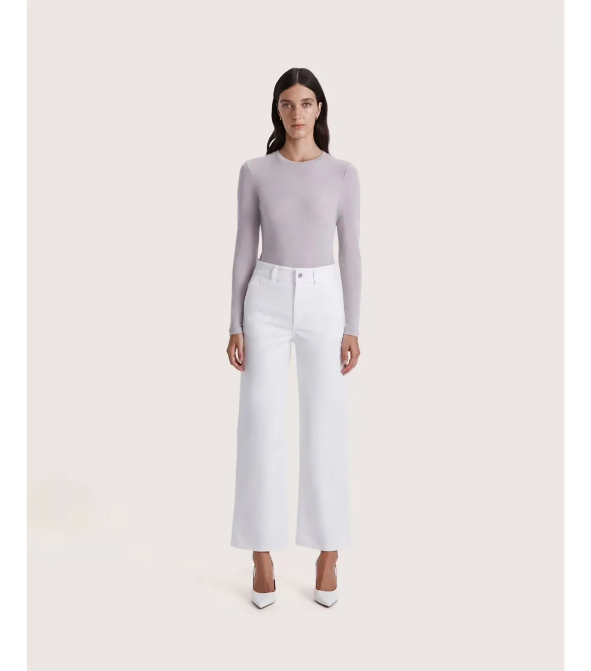 Saba Ava Wide Leg Midi Jean White Size AU 16 - Image 2