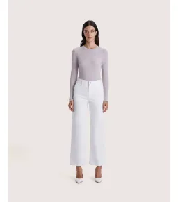 Saba Ava Wide Leg Midi Jean White Size AU 16 for rent on The Volte - image 2