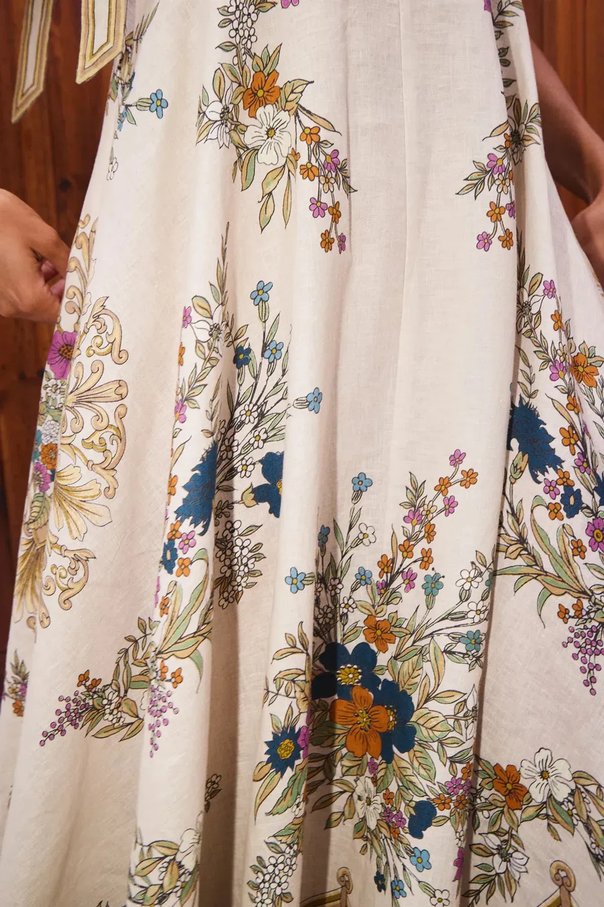 Alemais Antoinette Ballet Midi Sundress in Floral Cream Size AU 10 - Image 4