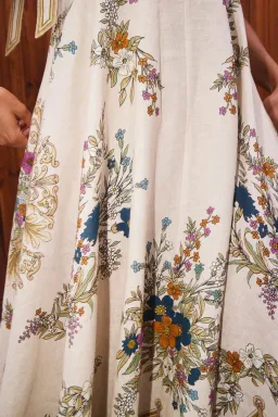 Alemais Antoinette Ballet Midi Sundress in Floral Cream Size AU 10 for rent on The Volte - image 4