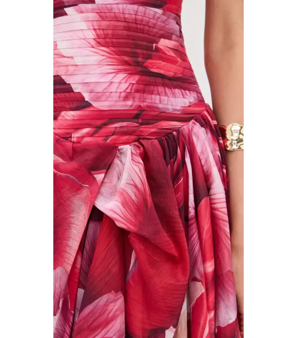 Aje Flora Maxi Gown Prismatic Floral Red Size AU 10 - Image 4