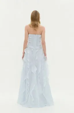 Aje Allaire Gown Maxi Dress in Pale Blue Size AU 10 for rent on The Volte - image 4